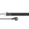 DIGITUS 1U Aluminium PDU rackeinbaubar 12x C13 16A 230VAC 50/60Hz Schutzkontaktstecker