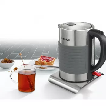Bosch TWK7S05 Wasserkocher 1,7 L 2200 W Schwarz, Grau