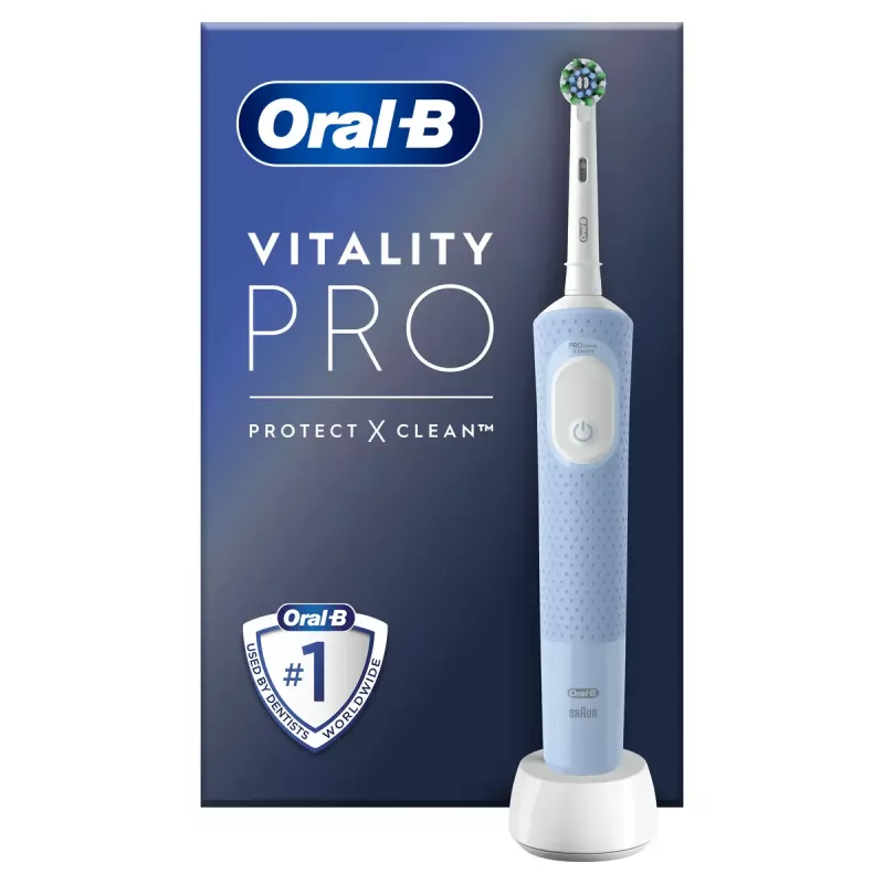 Oral-B Vitality Pro Erwachsenen-Zahnbürste mit rotierend-oszillierender Technologie Grau, Weiß