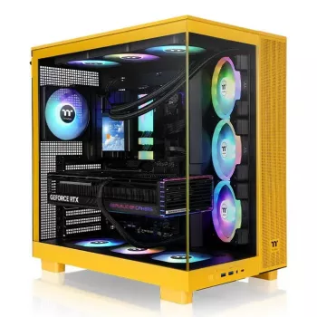 PC-Gehäuse Thermaltake View 380 XL TG ARGB Midi Tower Gelb