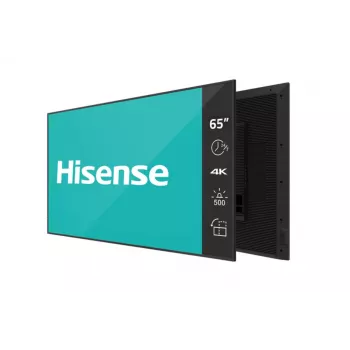 Hisense 65DM66D Signage Display 165,1 cm (65 Zoll) LED Wi-Fi 500 cd/m² 4K Ultra HD Schwarz Eingebauter Prozessor Android 11 24/7