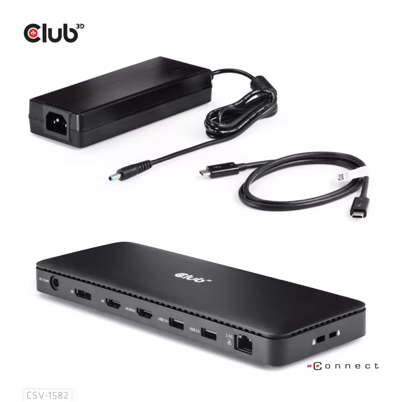 CLUB3D Thunderbolt™ 4 Certified 12-in-1 Dockingstation