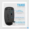 HP Wireless Mouse X200, beidhändig, optisch, RF-Funk, 1600 DPI, Schwarz