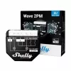 Intelligenter Schalter Shelly WAVE 2PM Schwarz (Shelly) — kabellos Z-Wave, 16 A, 110–240 V, 868,4 MHz