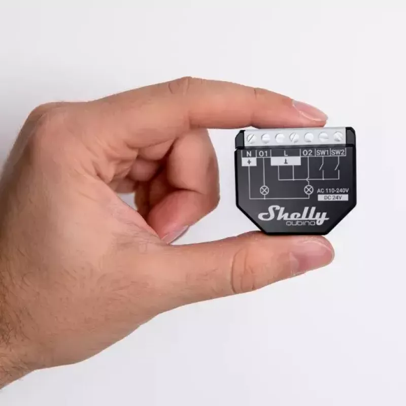 Intelligenter Schalter Shelly WAVE 2PM Schwarz (Shelly) — kabellos Z-Wave, 16 A, 110–240 V, 868,4 MHz