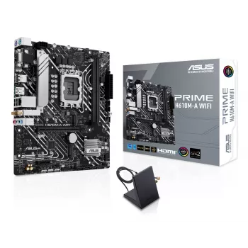 Motherboard ASUS PRIME H610M-A WIFI — Intel H610, LGA 1700, micro ATX, DDR5, 2x DIMM, Wi‑Fi 5, 7.1 Audio