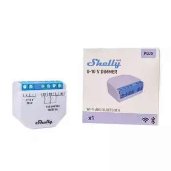 Dimmer Shelly Plus 0-10V Einbau Blau-Grau Drahtlose Steuerung 110-240V