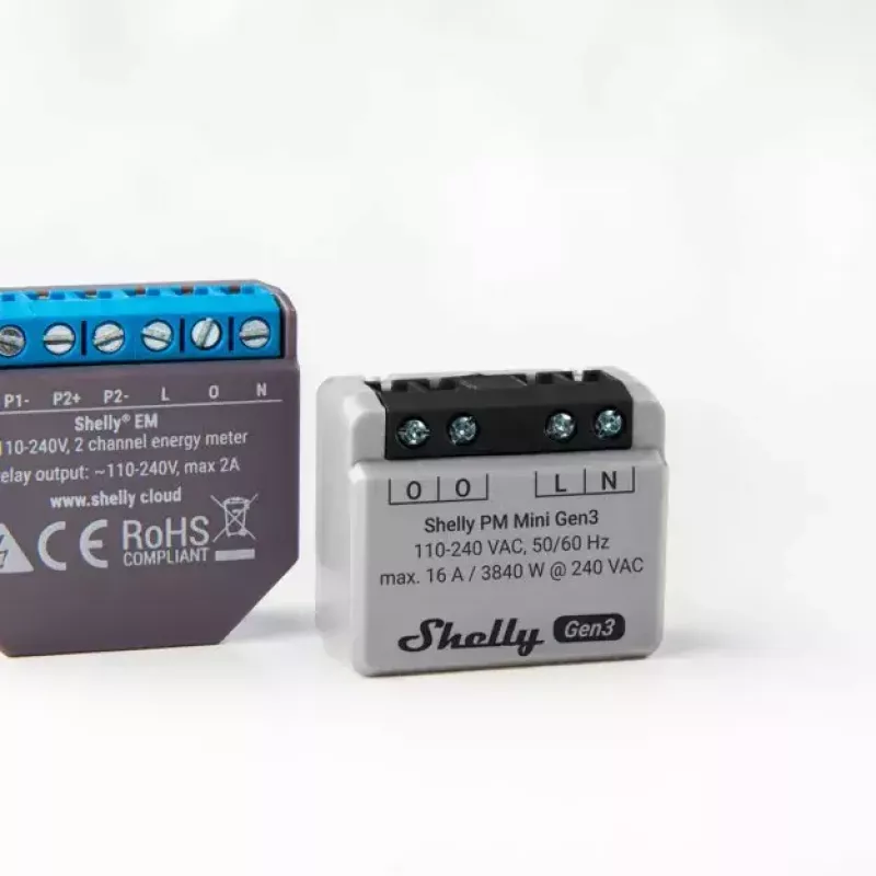 Smart Switch Shelly PM Mini Gen3 Wireless 110-240V 1,2W