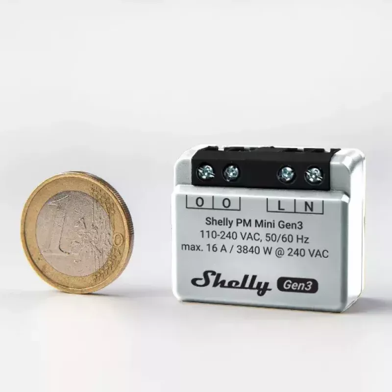 Smart Switch Shelly PM Mini Gen3 Wireless 110-240V 1,2W