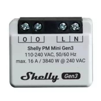 Smart Switch Shelly PM Mini Gen3 Wireless 110-240V 1,2W