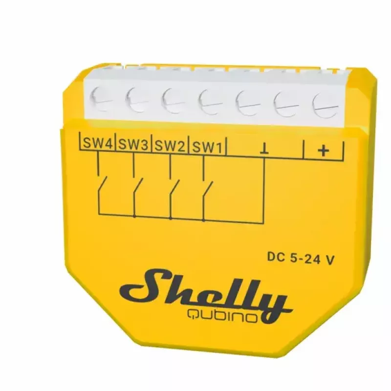 Smart Switch Shelly Qubino Wave i4 DC Gelb Drahtlos 5-24V