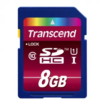 Flash-Speicher Transcend 8 GB SDHC Class 10 UHS-I 600x TS8GSDHC10U1