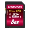 Flash-Speicher Transcend 8 GB SDHC Class 10 UHS-I 600x TS8GSDHC10U1