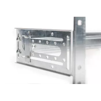 DIGITUS Hutschienenhalter, 4U, 178 x 483 x 223 mm, verzinkt, inkl. Hutschiene, variable Tiefe und Höhe