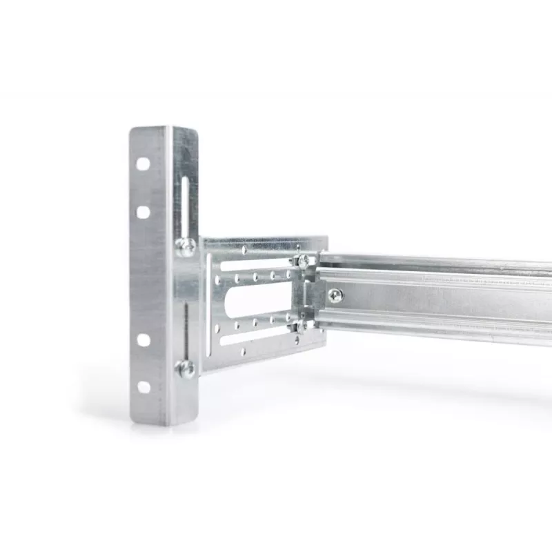 DIGITUS Hutschienenhalter, 4U, 178 x 483 x 223 mm, verzinkt, inkl. Hutschiene, variable Tiefe und Höhe