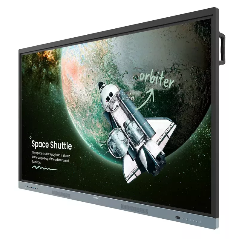 BenQ RE6504 Interaktives Flachdisplay 165,1 cm (65 Zoll) 450 cd/m² 4K Ultra HD Schwarz, Grau Touchscreen Integrierter Prozessor Android