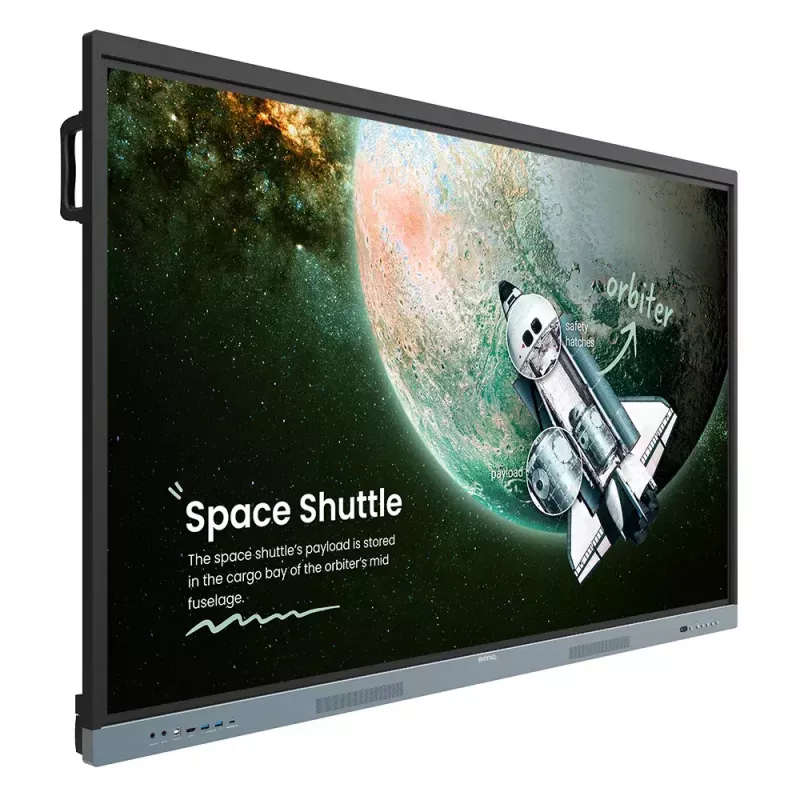 BenQ RE6504 Interaktives Flachdisplay 165,1 cm (65 Zoll) 450 cd/m² 4K Ultra HD Schwarz, Grau Touchscreen Integrierter Prozessor Android