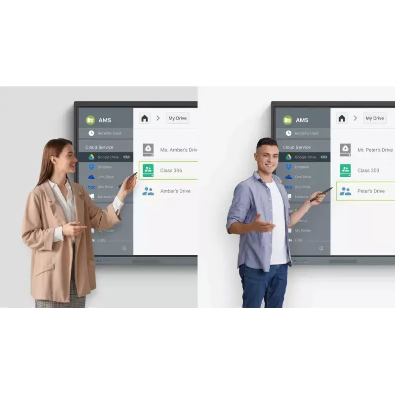 BenQ RE6504 Interaktives Flachdisplay 165,1 cm (65 Zoll) 450 cd/m² 4K Ultra HD Schwarz, Grau Touchscreen Integrierter Prozessor Android