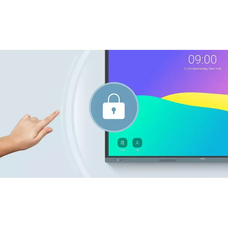 BenQ RE6504 Interaktives Flachdisplay 165,1 cm (65 Zoll) 450 cd/m² 4K Ultra HD Schwarz, Grau Touchscreen Integrierter Prozessor Android