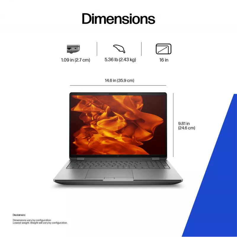 HP ZBook Fury G1i Intel Core Ultra 7 40,6 cm (16 Zoll) WUXGA 32 GB DDR5-SDRAM Wi-Fi 7 (802.11be) Windows 11 Pro AI Workstation, AI PC
