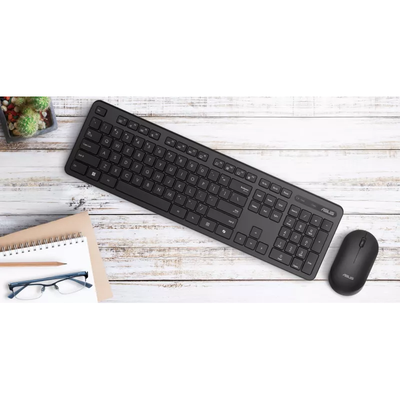 ASUS CW100 Tastatur Maus mitgeliefert Universal RF kabellos + USB Schwarz