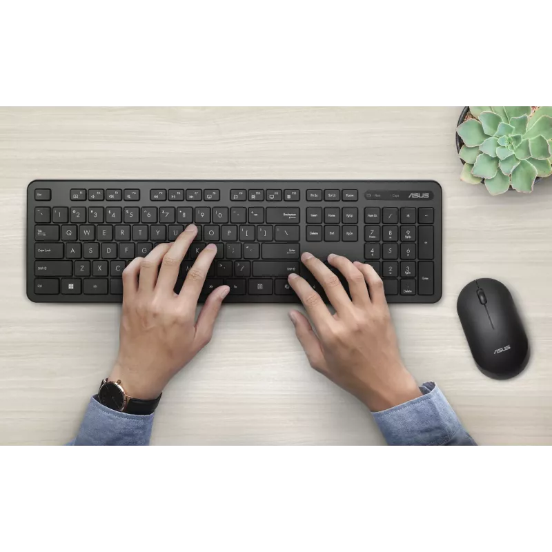 ASUS CW100 Tastatur Maus mitgeliefert Universal RF kabellos + USB Schwarz