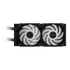 GIGABYTE AORUS WATERFORCE II 240 AIO Flüssigkeits-CPU-Kühler – 2x120mm ARGB-Lüfter, Schiebe-Verriegelungsmechanismus, DAISY-CHAIN, Intel LGA 1851 und AMD AM5 kompatibel