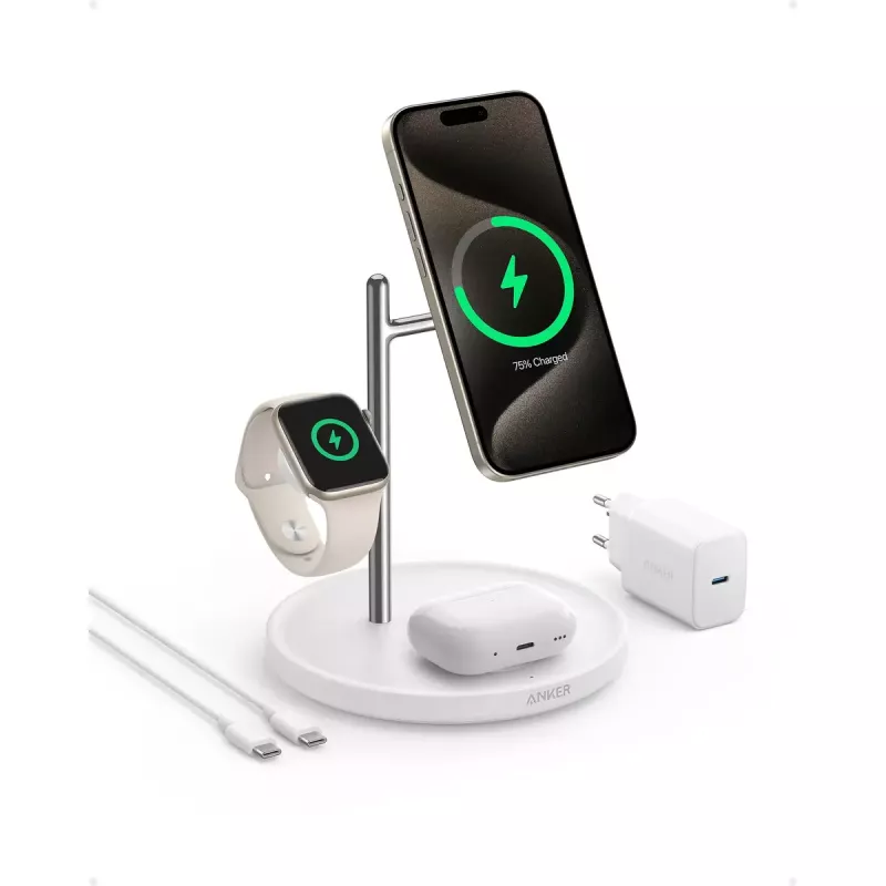Anker MagGo Universal Weiß USB Kabelloses Schnellladegerät für den Innenbereich