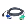 ATEN USB KVM-Kabel 5m, 5 m, VGA, Schwarz, HDB-15 + USB A, SPHD-15, Male