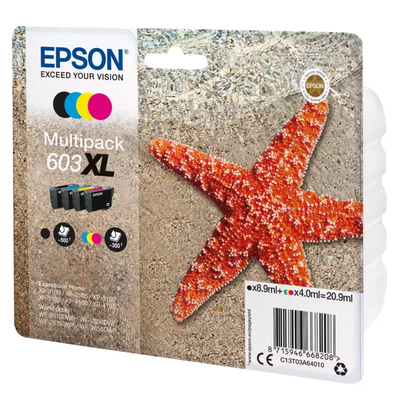 Epson C13T03A64020 Tintenpatrone 1 Stk. Original High (XL) Yield Schwarz, Cyan, Magenta, Gelb