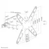 Neomounts FL40-450BL14 TV-Mastmontagehalterung 32-55 Zoll – Ø 28-50 mm – voll beweglich