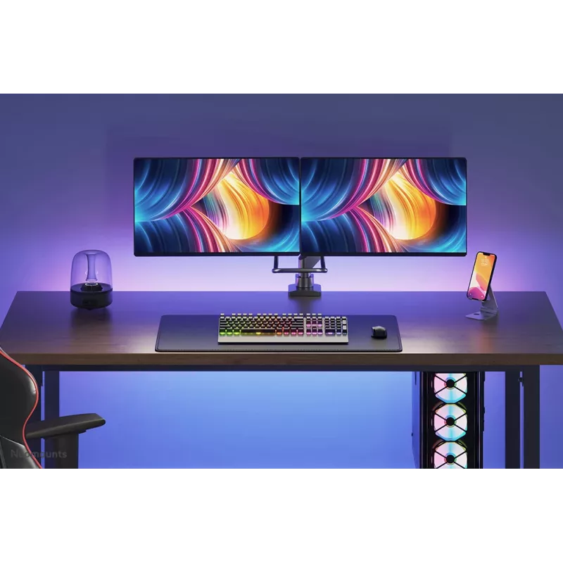 Neomounts NM-D775DXBLACK Monitorarm 10-32 Zoll - Gasfeder - Topfix - 180°-Stopp