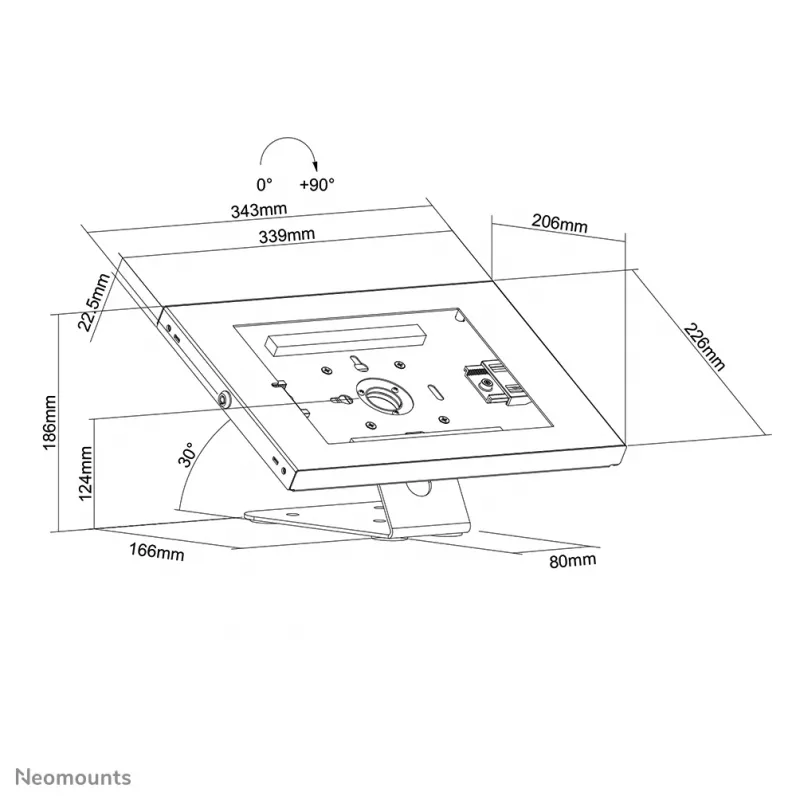 Neomounts DS15-630WH1 Tabletständer für Tisch und Wand 9,7-11 Zoll - abschließbar
