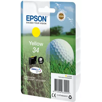 Epson Golfball-Einzelpackung Gelb 34 DURABrite Ultra Tinte