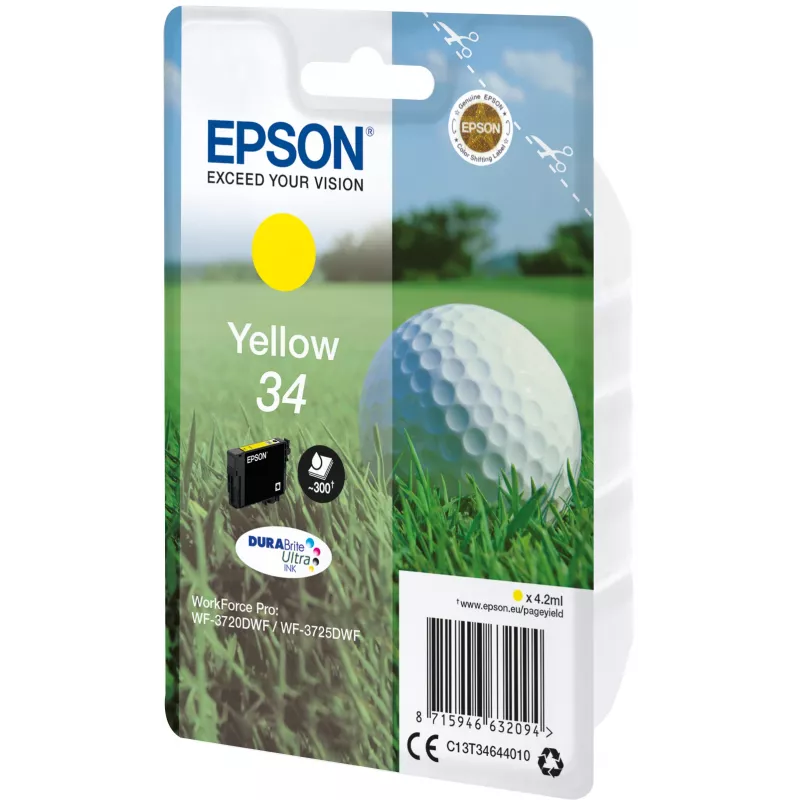 Epson Golfball-Einzelpackung Gelb 34 DURABrite Ultra Tinte