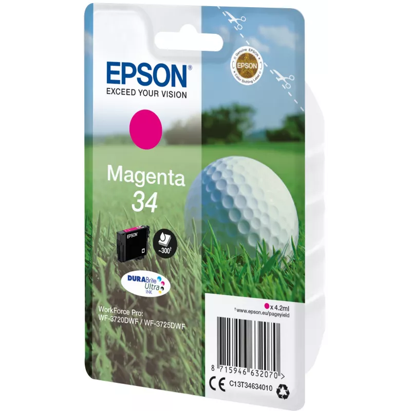 Patrone Epson 34 Magenta 300 Seiten C13T34634010