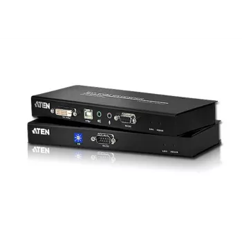 ATEN USB DVI KVM Extender mit Audio und RS-232 (60 m), Sender & Empfänger, Kabelgebunden, 60 m, Cat5, Cat5e, 1920 x 1200 Pixel, 1920 x 1200, 1024 x 768