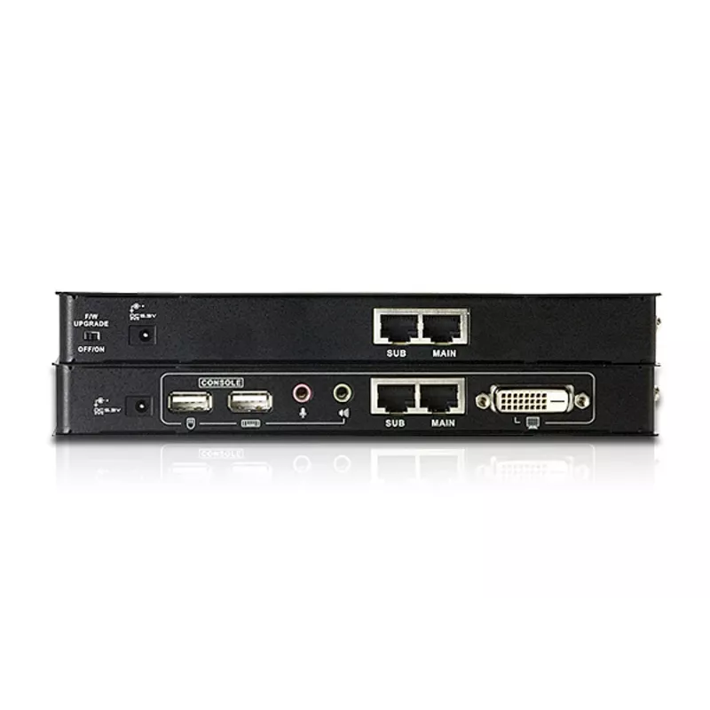 ATEN USB DVI KVM Extender mit Audio und RS-232 (60 m), Sender & Empfänger, Kabelgebunden, 60 m, Cat5, Cat5e, 1920 x 1200 Pixel, 1920 x 1200, 1024 x 768