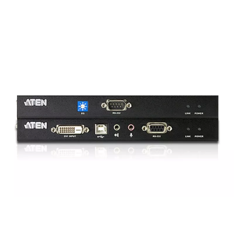 ATEN USB DVI KVM Extender mit Audio und RS-232 (60 m), Sender & Empfänger, Kabelgebunden, 60 m, Cat5, Cat5e, 1920 x 1200 Pixel, 1920 x 1200, 1024 x 768