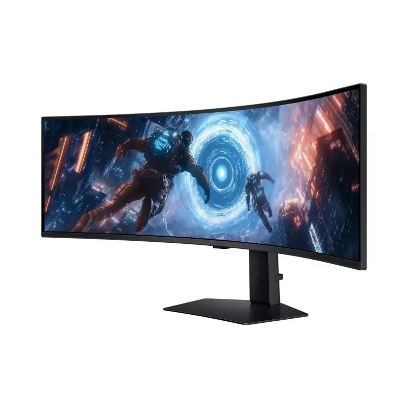 49 Zoll Samsung G91F Dual QHD LCD Monitor 5120×1440 32:9 VA Curved 1 ms 144 Hz USB 3.2 Gen1 VESA höhenverstellbar