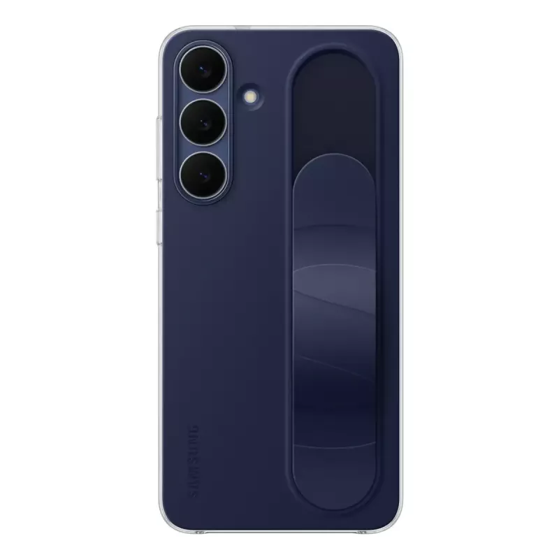 Standing Grip Hülle Samsung für Galaxy S25 FE – Hülle, marineblau, für 17 cm (6,7 Zoll) Bildschirm, Tischständer