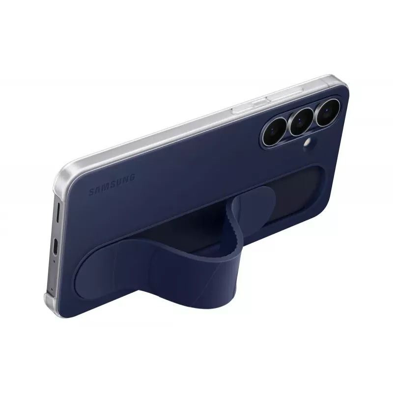 Standing Grip Hülle Samsung für Galaxy S25 FE – Hülle, marineblau, für 17 cm (6,7 Zoll) Bildschirm, Tischständer