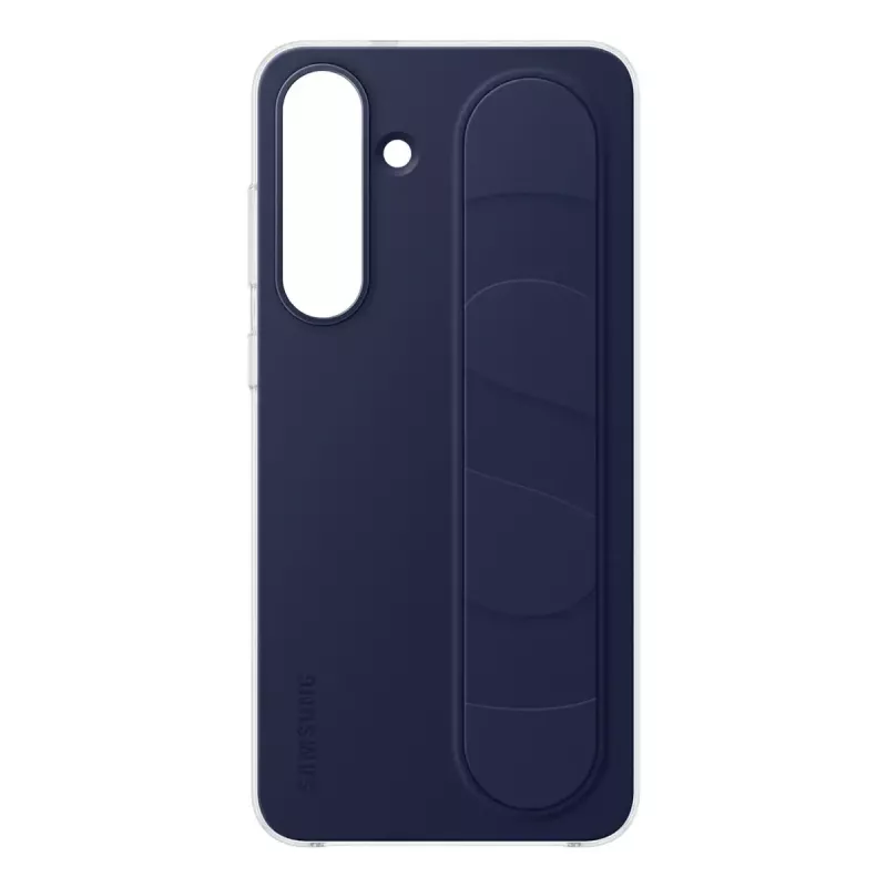 Standing Grip Hülle Samsung für Galaxy S25 FE – Hülle, marineblau, für 17 cm (6,7 Zoll) Bildschirm, Tischständer