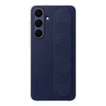 Standing Grip Hülle Samsung für Galaxy S25 FE – Hülle, marineblau, für 17 cm (6,7 Zoll) Bildschirm, Tischständer