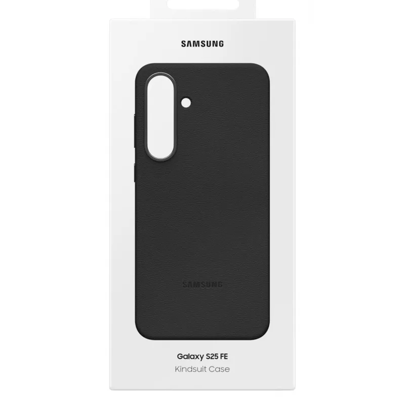 Samsung Kindsuit Kunstlederhülle für Galaxy S25 FE, Cover, Samsung, Galaxy S25 FE, 17 cm (6,7 Zoll), Schwarz