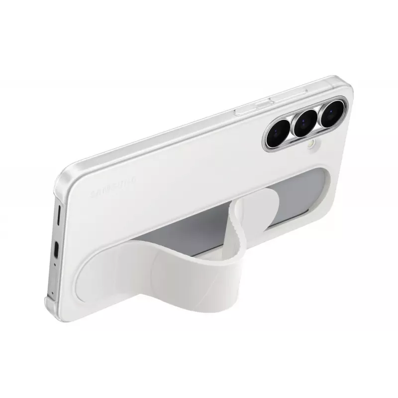 Standing Grip Hülle Samsung für Galaxy S25 FE – Weiß, Tischständer