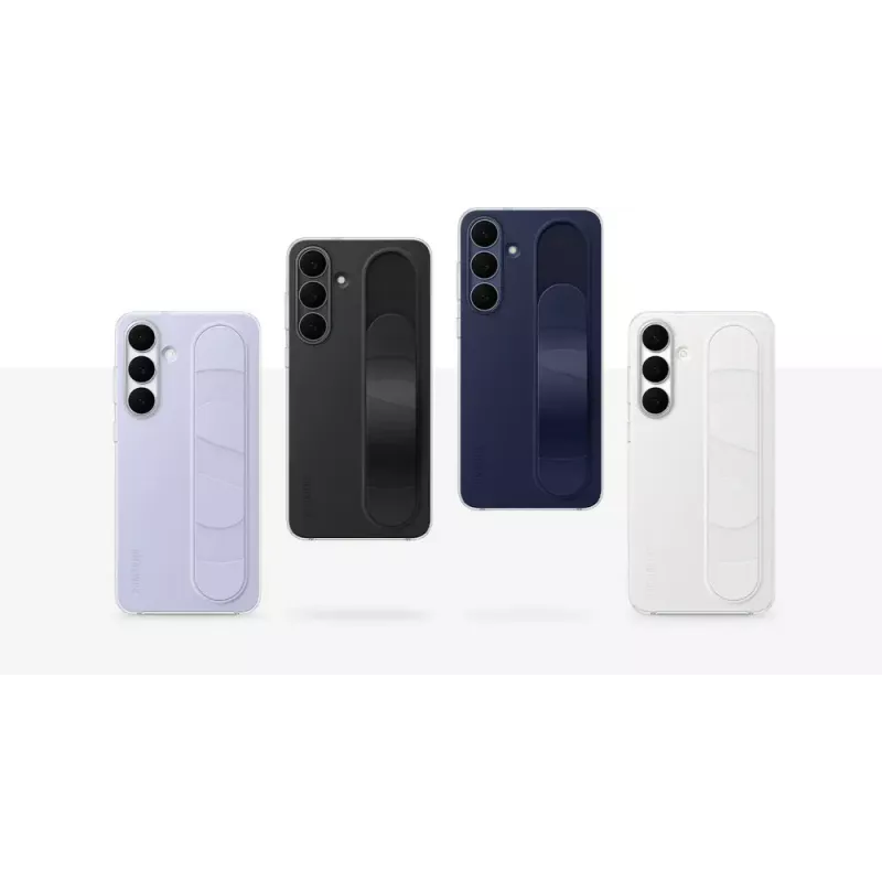 Standing Grip Hülle Samsung für Galaxy S25 FE – Weiß, Tischständer