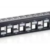 Equip 24-Port Keystone Cat.6A Geschirmtes Patchpanel, Schwarz