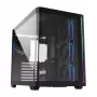 FSP M580-BP Plus Gehäuse Midi Tower mITX, mATX Schwarz ARGB, Midi Tower, PC, Schwarz, ATX, micro ATX, Mini-ITX, Glas, SPCC, 16 cm