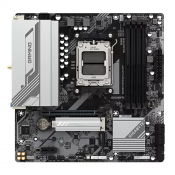 GIGABYTE B650M GAMING PLUS WIFI Mainboard - AMD Ryzen 9000 CPUs, 5+2+2 Phasen VRM, bis zu 8000 MHz DDR5, 2x PCIe 4.0 M.2, 2,5 GbE LAN, WIFI 6E, USB 3.2 Gen 1